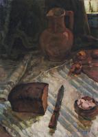 Still life with bread and salt
