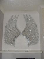 large hand sculpted real mirror  Angel wings 