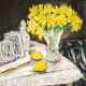 Still Life with Daffodils and Two Lemons