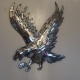 Large hand sculpted mirror mosaic eagle